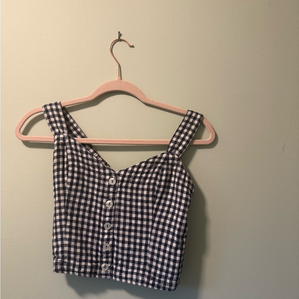 Abercrombie Pleated Wide Strap Button-Through Cami